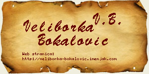 Veliborka Bokalović vizit kartica